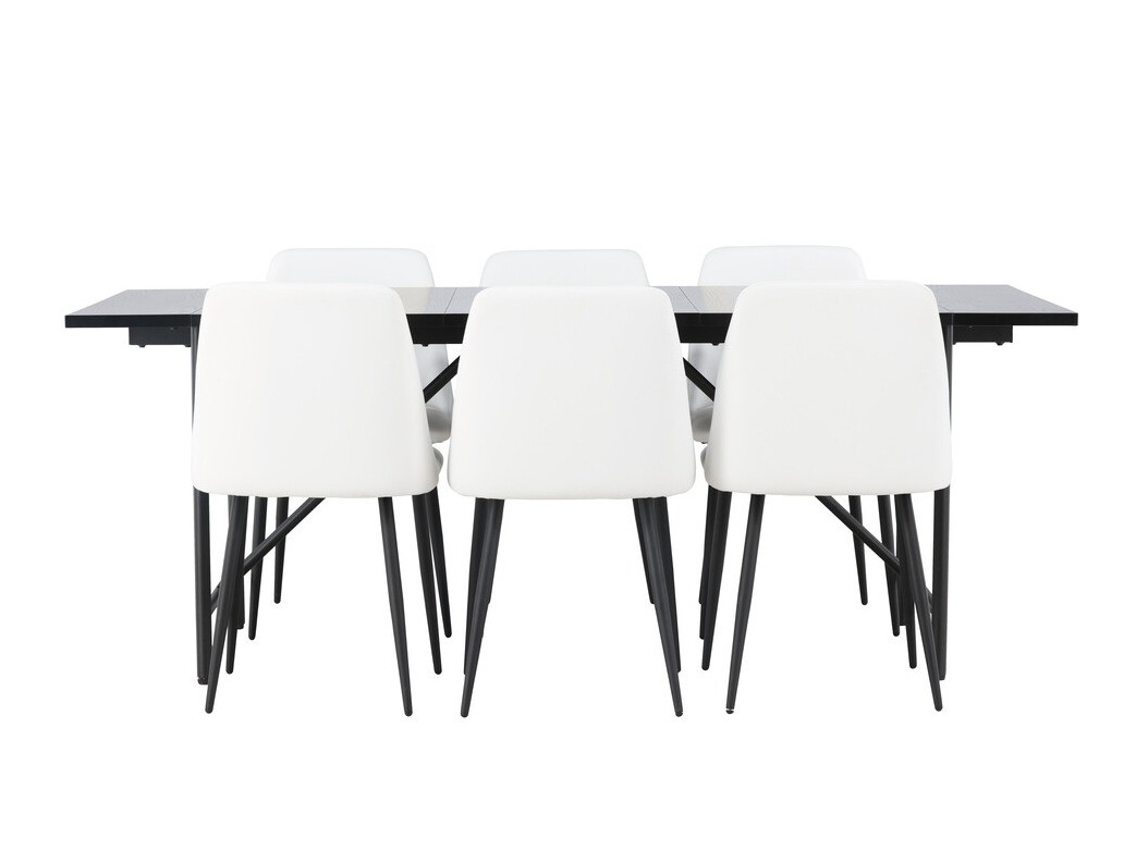 Valgomojo komplektas Dallas 3960 (Balta + Juoda)