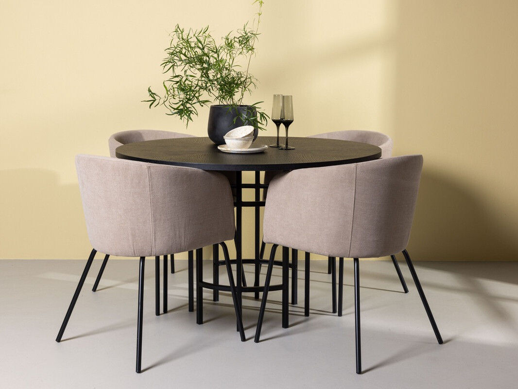 Valgomojo komplektas Dallas 3972 (Juoda)