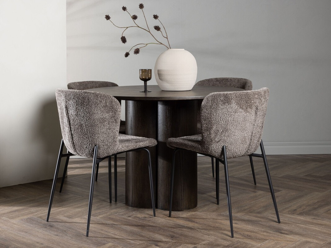 Valgomojo komplektas Dallas 3989 (Ruda + Juoda)