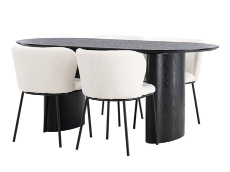 Valgomojo komplektas Dallas 3990 (Juoda)