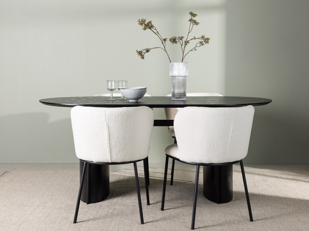 Valgomojo komplektas Dallas 3990 (Juoda)