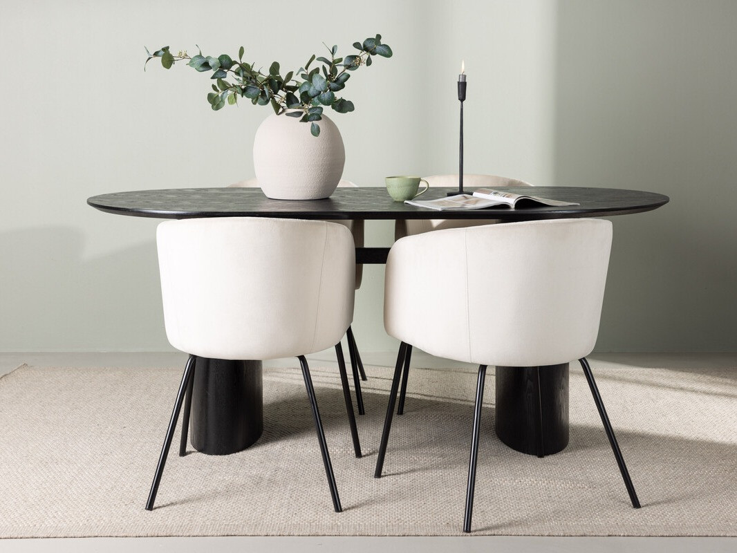 Valgomojo komplektas Dallas 3992 (Juoda)