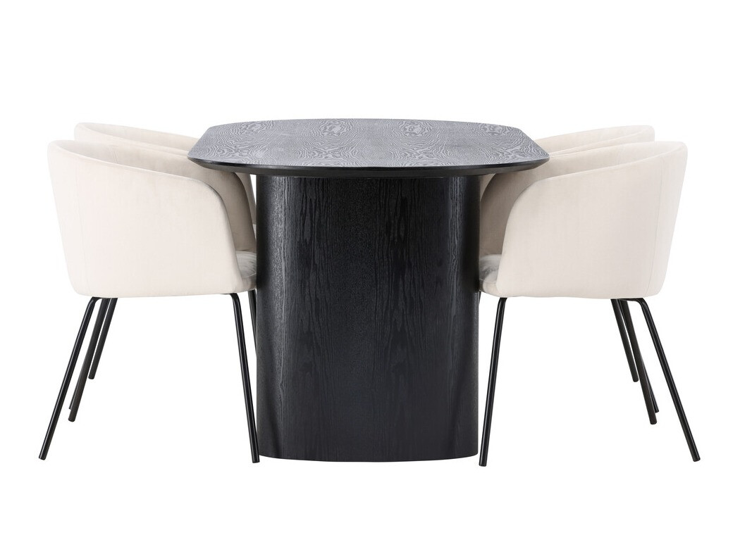 Valgomojo komplektas Dallas 3992 (Juoda)