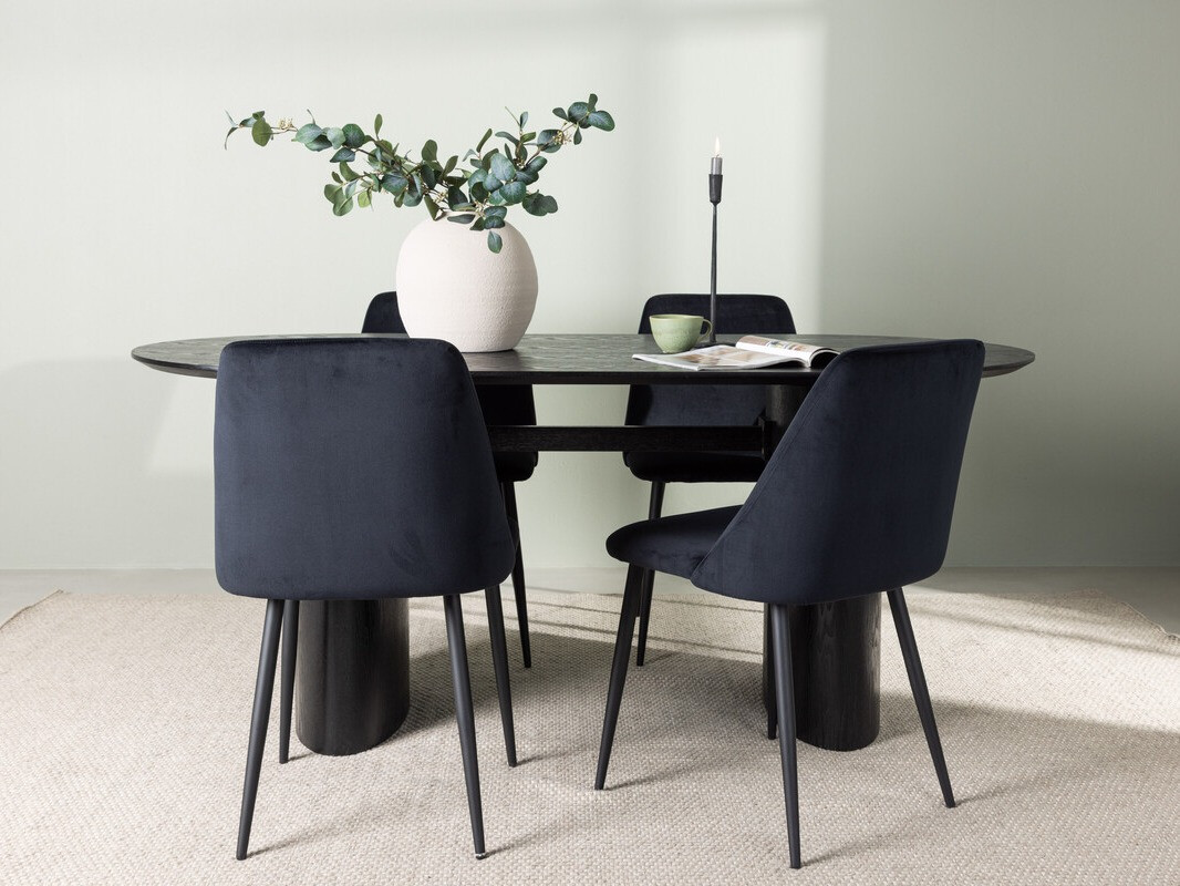 Valgomojo komplektas Dallas 3995 (Juoda)