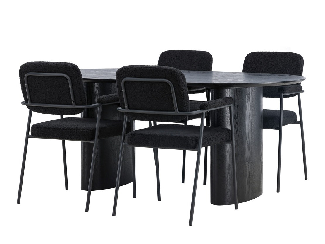 Valgomojo komplektas Dallas 3996 (Juoda)