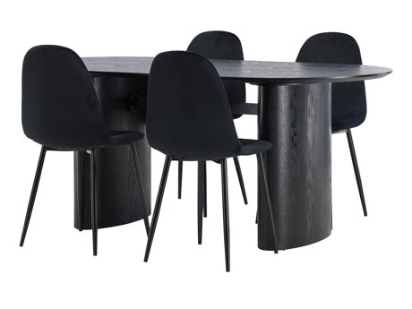 Valgomojo komplektas Dallas 3998 (Juoda)