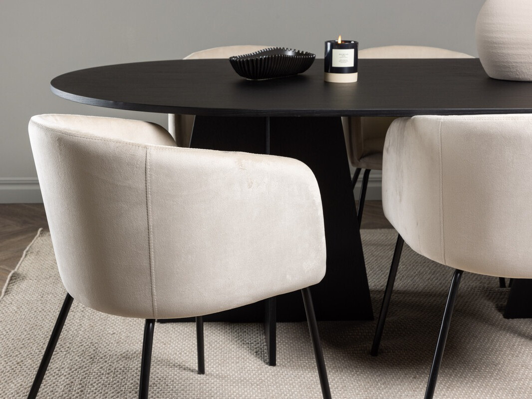 Valgomojo komplektas Dallas 4019 (Kreminė)