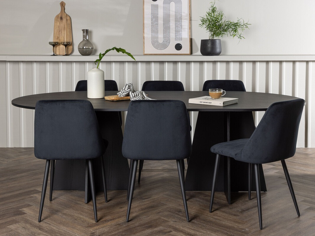 Valgomojo komplektas Dallas 4020 (Juoda)