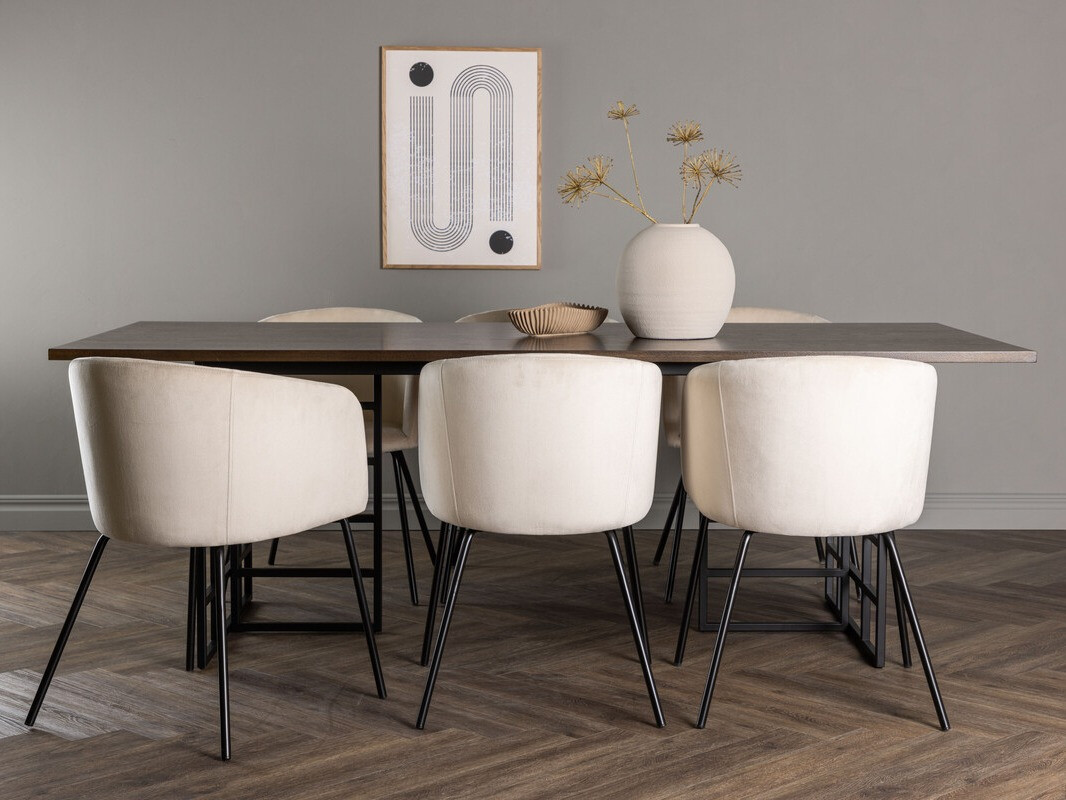 Valgomojo komplektas Dallas 4041 (Ruda + Juoda)