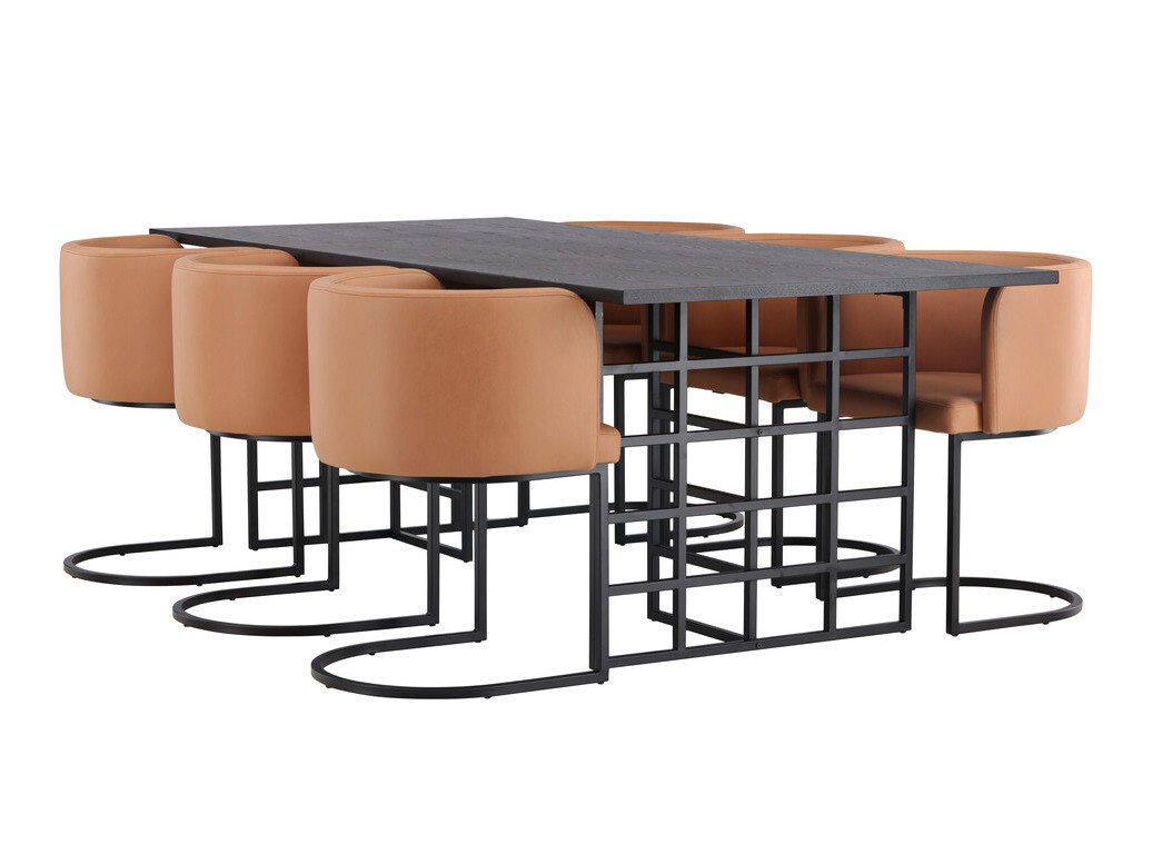 Valgomojo komplektas Dallas 4043 (Juoda)