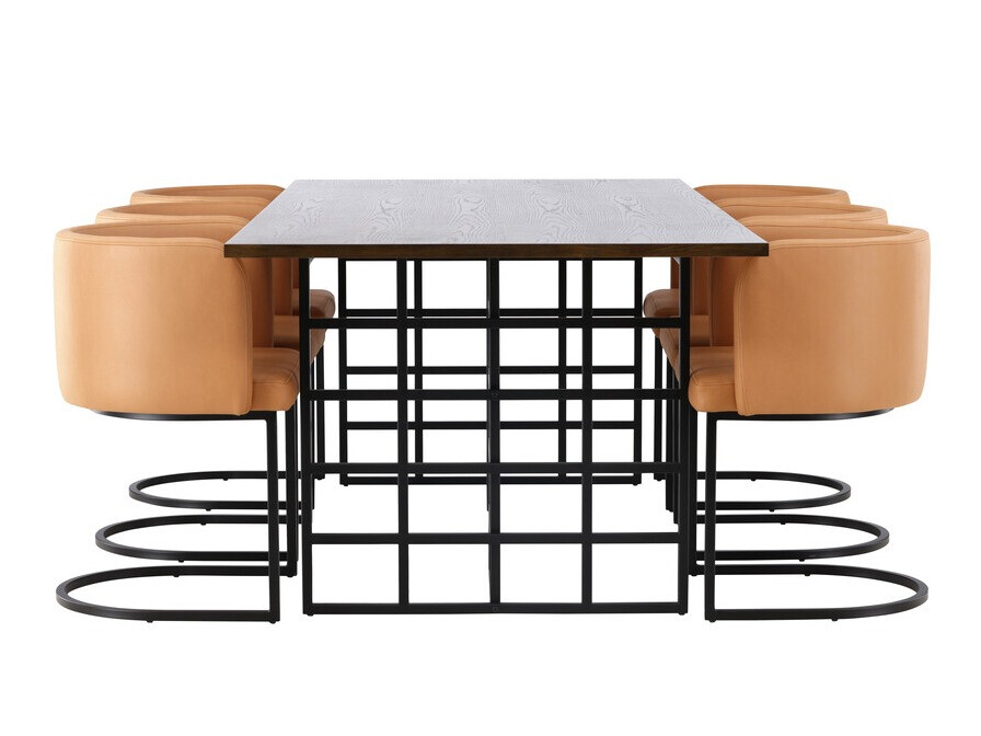 Valgomojo komplektas Dallas 4043 (Ruda + Juoda)