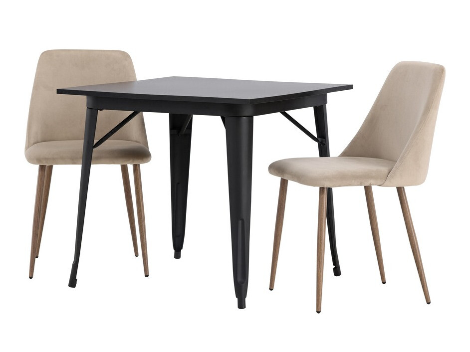 Valgomojo komplektas Dallas 4049 (Smėlinė + Riešutas)