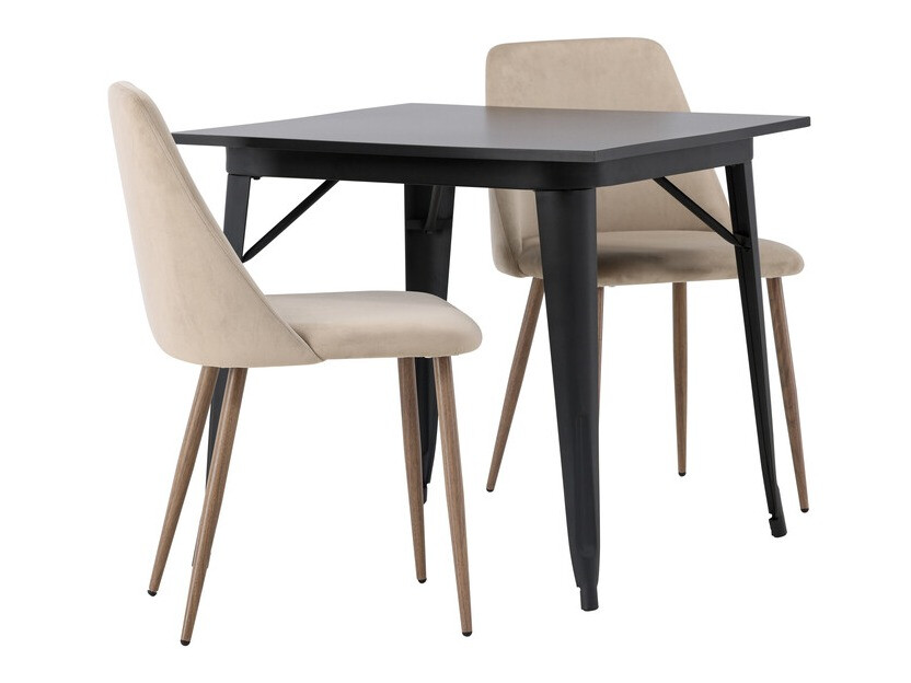 Valgomojo komplektas Dallas 4049 (Smėlinė + Riešutas)