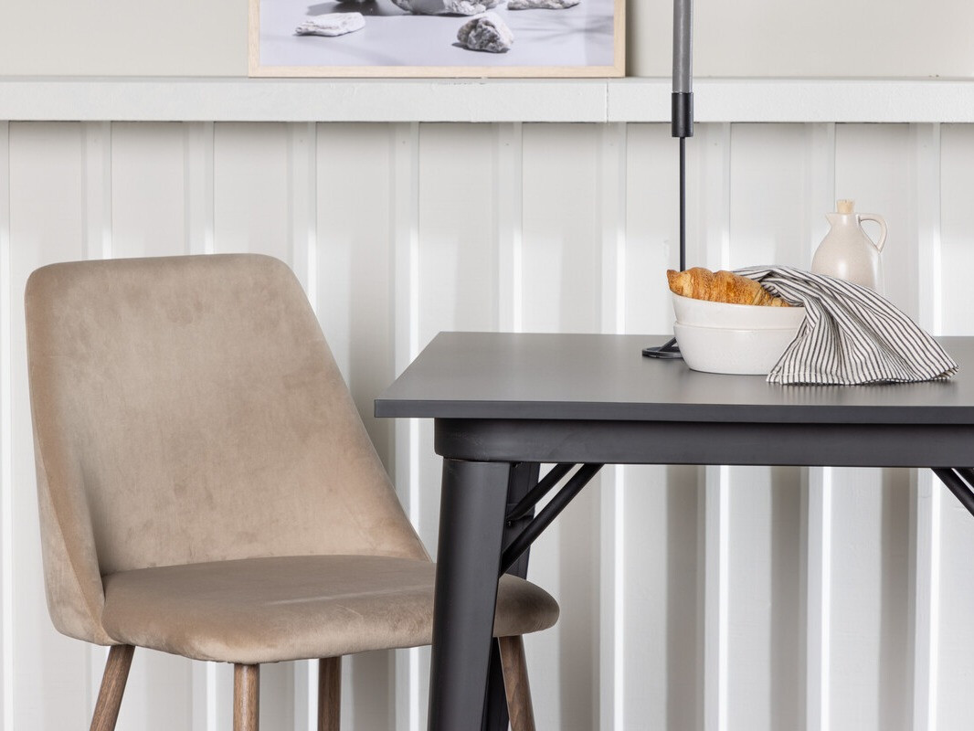 Valgomojo komplektas Dallas 4049 (Smėlinė + Riešutas)