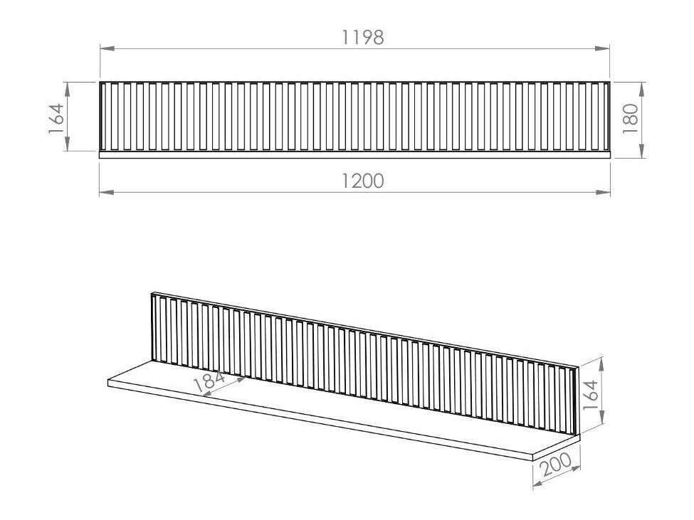 Pakabinama lentyna Marmeli 108