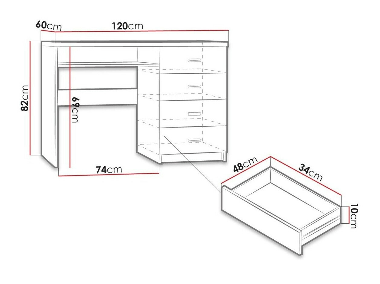 Darbo stalas Serfeno 114 (Tamsus uosis)