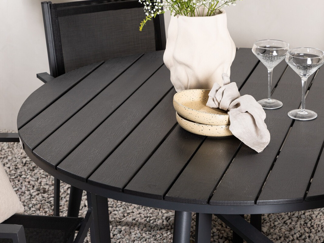 Stalo ir kėdžių komplektas Dallas 4088 (Juoda)