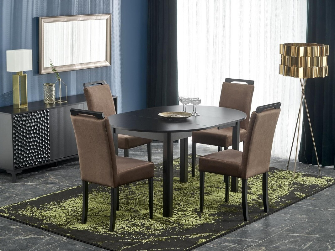 Virtuvės valgomojo komplektai apvaliu stalviršiu