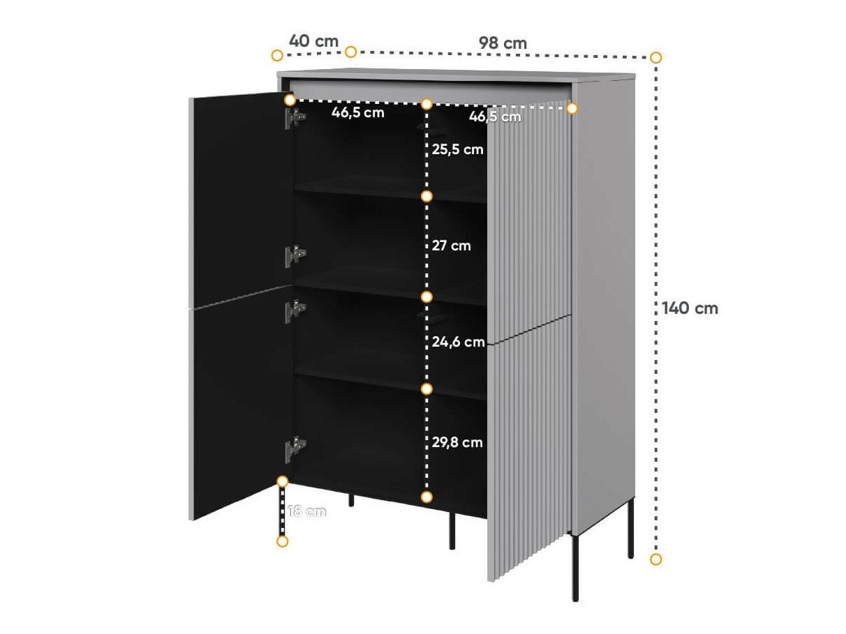 Spintelė Fernolu 102 (Pilka + Juoda)