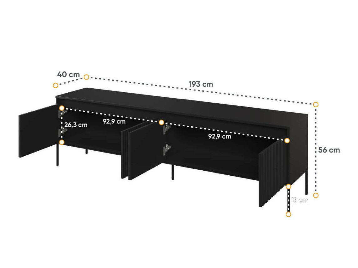 TV staliukas Fernolu 105 (Juoda)