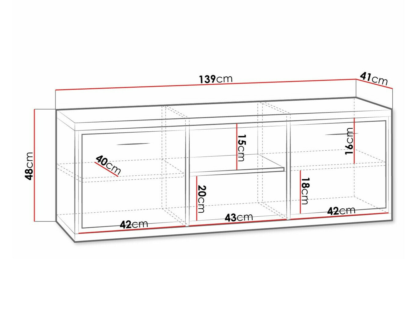 TV staliukas Etrmoni 112 (Šviesus medis)