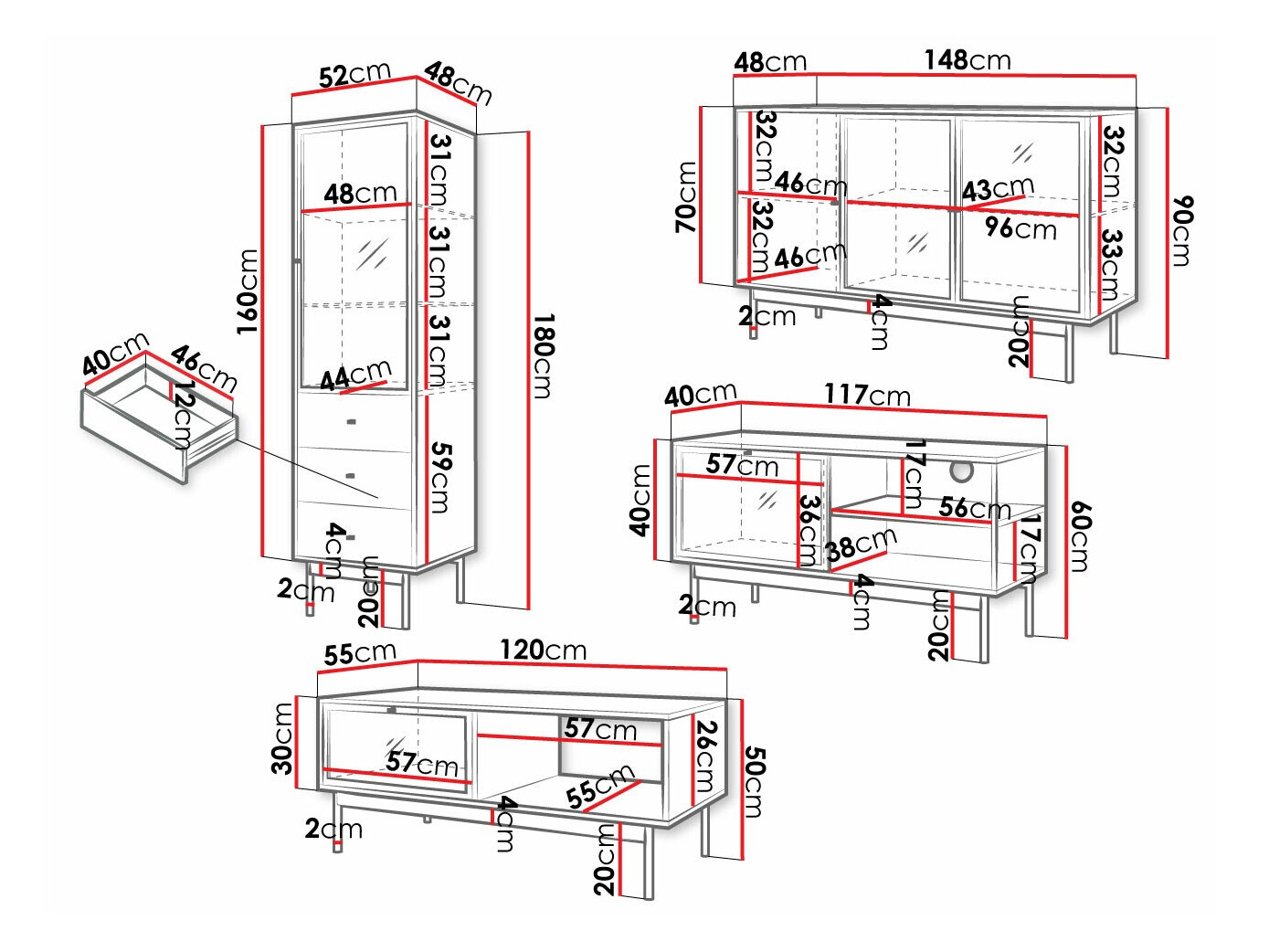 Svetainės komplektas Comfivo 422