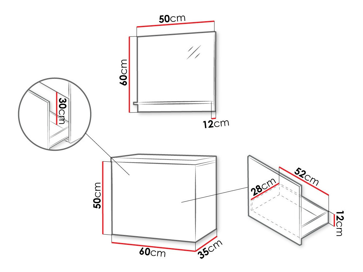 Vonios komplektas Comfivo Delphinus (Balta)