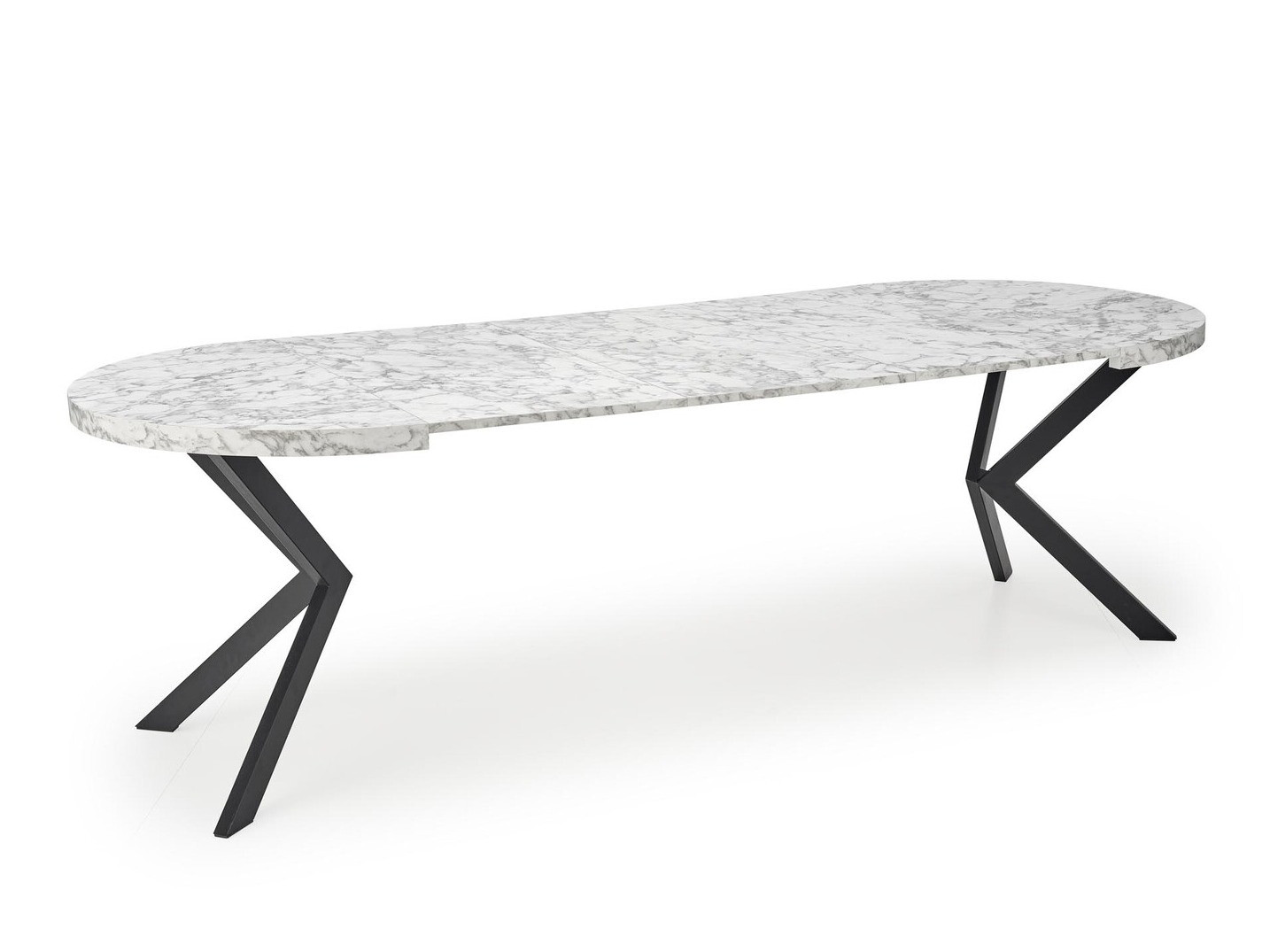 Stalas Houston 1495 (Baltas marmuras + Juoda)