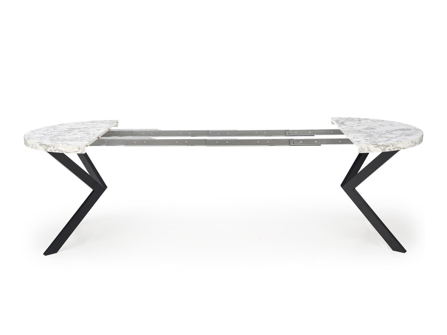 Stalas Houston 1495 (Baltas marmuras + Juoda)