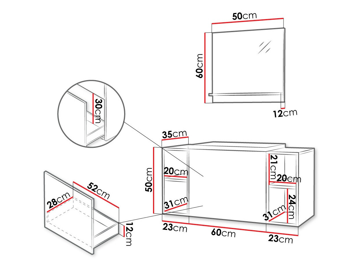 Vonios komplektas Comfivo Delphinus IX (Balta)