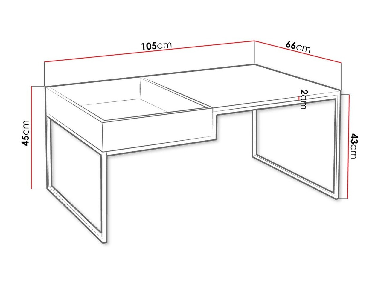 Žurnalinis staliukas Pluvar