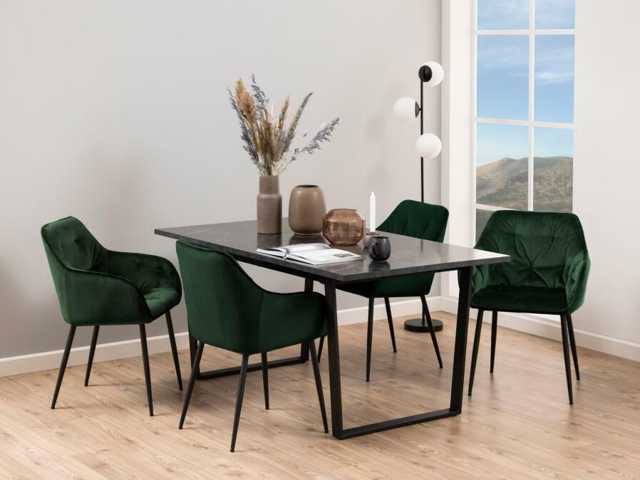 Stalas Norsica 591 (Juodas marmuras + Juoda)