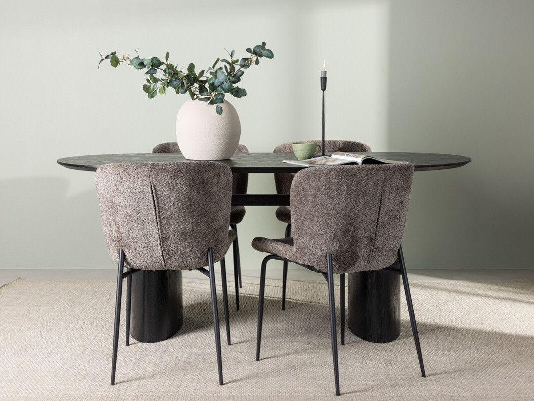 Valgomojo komplektas Dallas 4117 (Juoda)