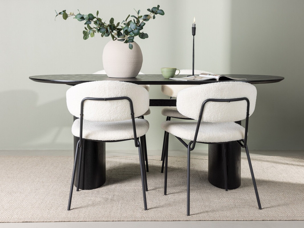 Valgomojo komplektas Dallas 4118 (Juoda)