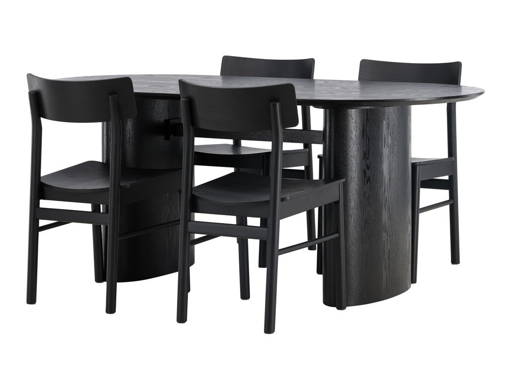 Valgomojo komplektas Dallas 4119 (Juoda)