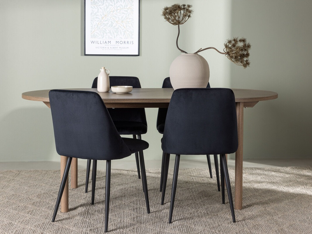 Valgomojo komplektas Dallas 4130 (Juoda)