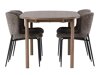 Valgomojo komplektas Dallas 4132 (Ruda + Juoda)