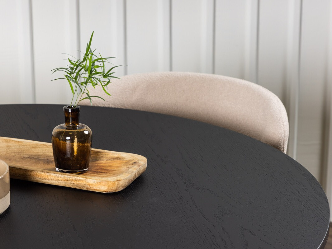 Valgomojo komplektas Dallas 4147 (Smėlinė + Juoda)