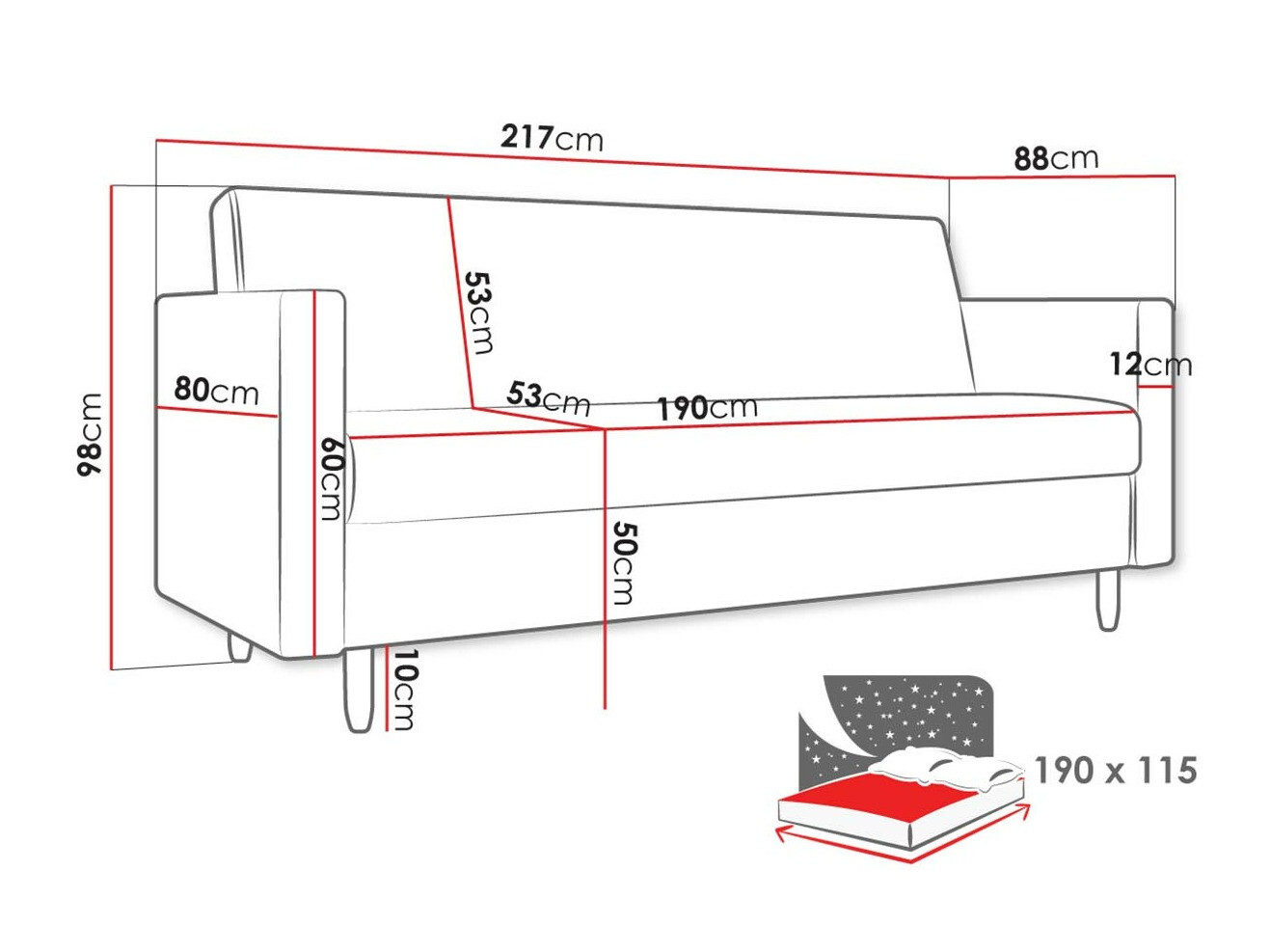 Sofa lova Memphis 136 (Kronos 05)