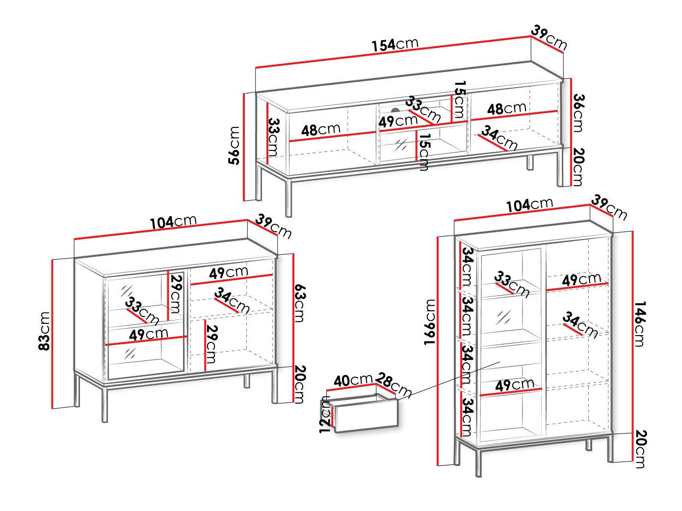 Svetainės komplektas Soferi 113 (Juoda + Votan ąžuolas)