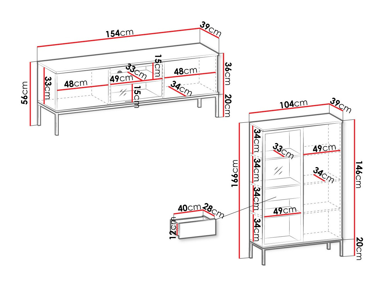 Svetainės komplektas Soferi 114 (Juoda + Votan ąžuolas)