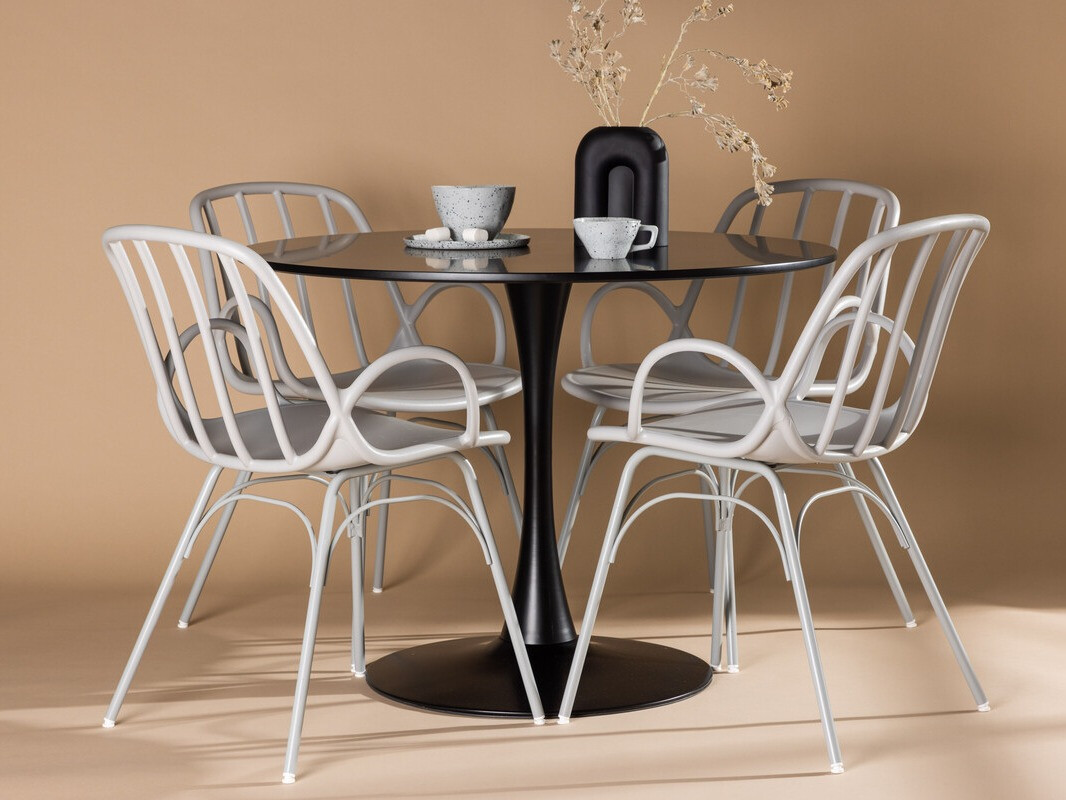 Valgomojo komplektas Dallas 4165 (Šviesi pilka)