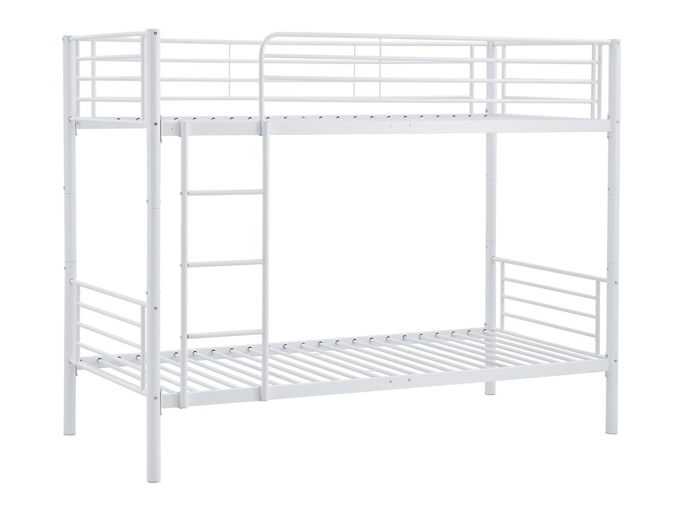 Baltos vaikų kambario dviaukštės lovos