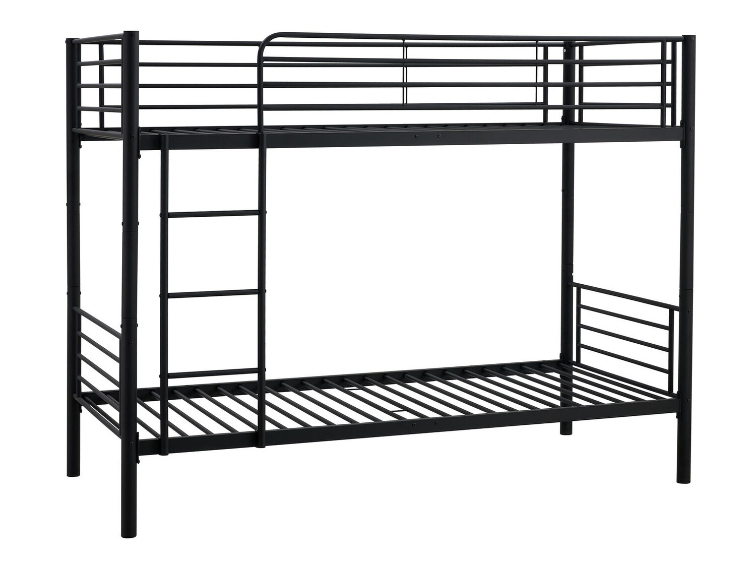 Juodos vaikų kambario dviaukštės lovos