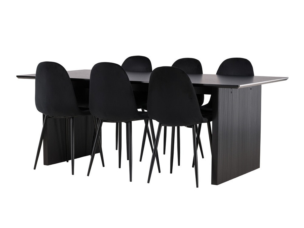 Valgomojo komplektas Dallas 4185 (Juoda)