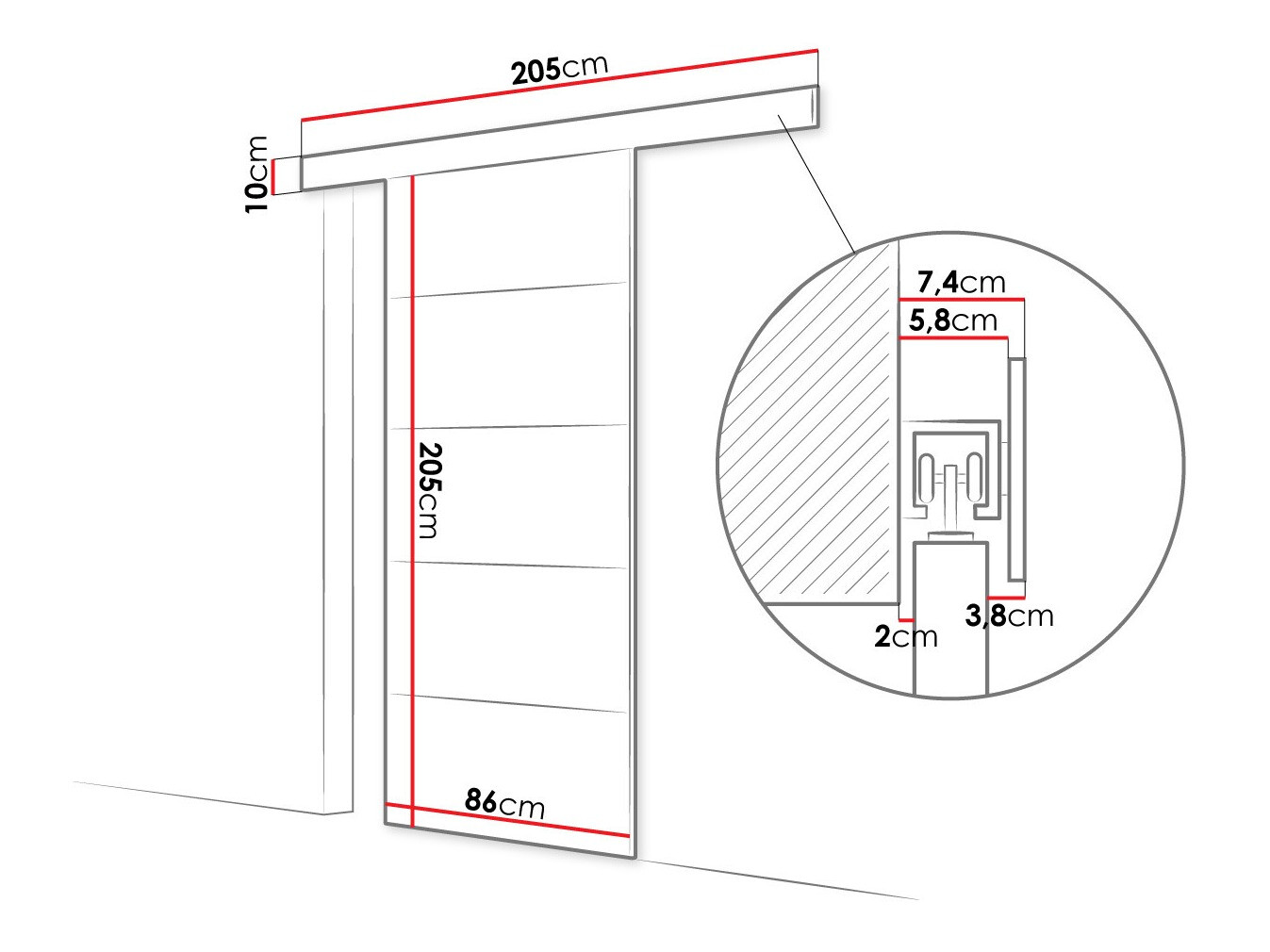Stumdomos durys Closico Materia III (Ruda)