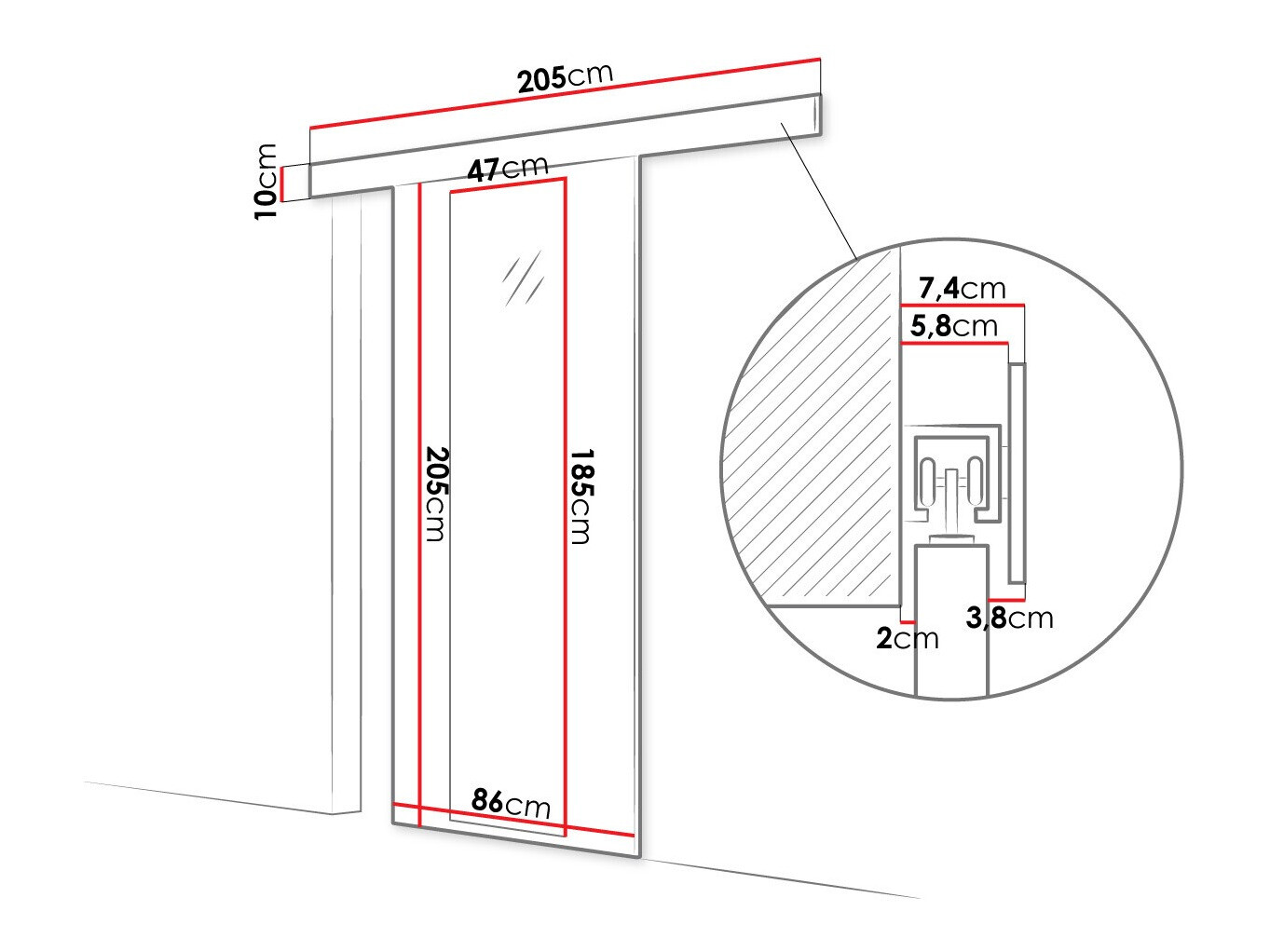 Stumdomos durys Closico Materia IV (Sonomos ąžuolas)