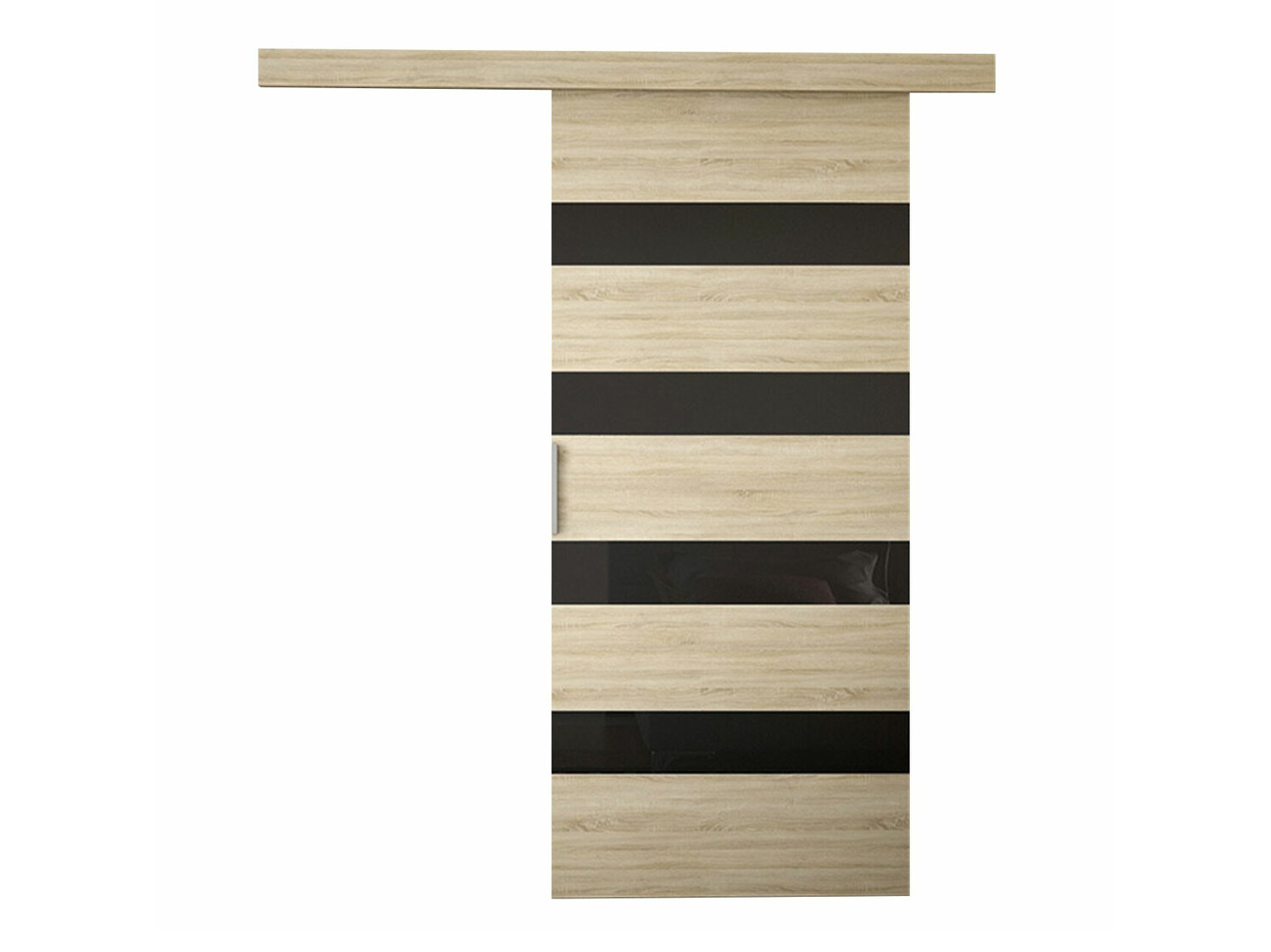 Stumdomos durys Closico Materia V (Sonomos ąžuolas + Juoda)