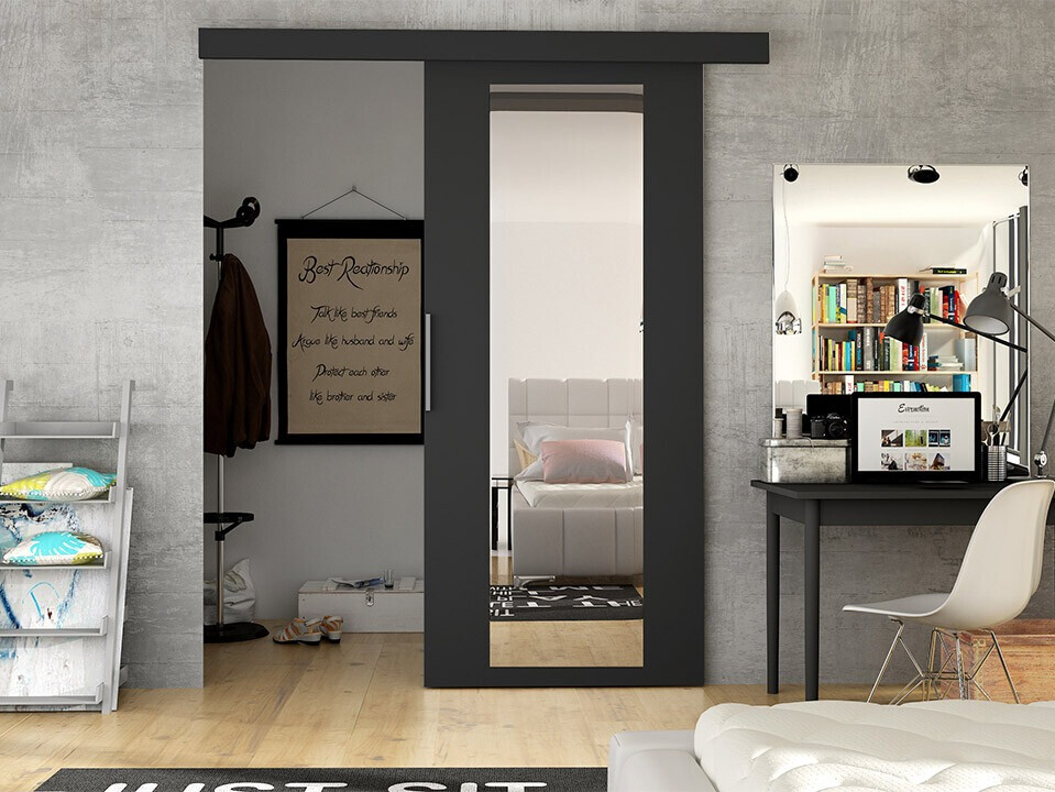 Stumdomos durys Closico Portalis IV (Juoda)