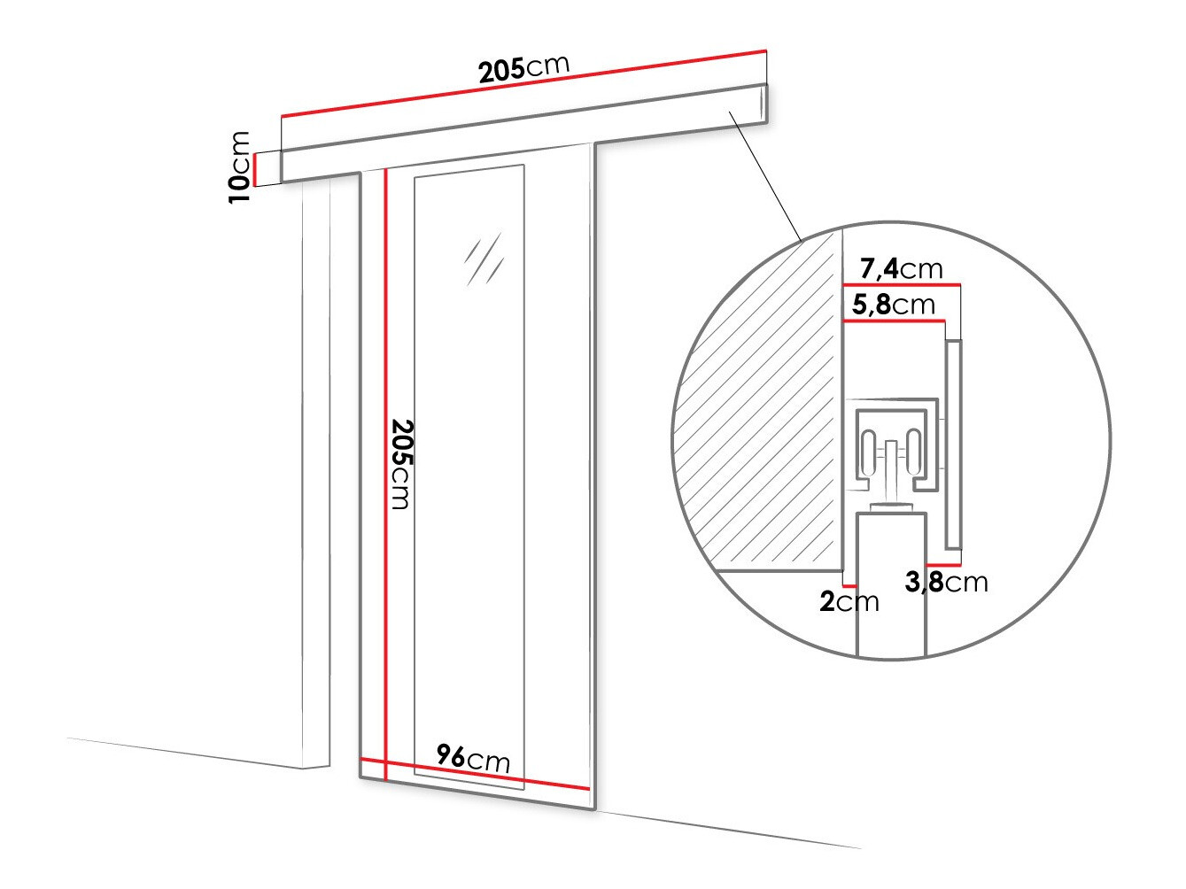 Stumdomos durys Closico Portalis IV (Sonomos ąžuolas)